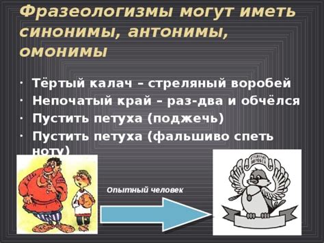 Какие синонимы и антонимы могут использоваться вместо фразеологизма "стреляный воробей"?