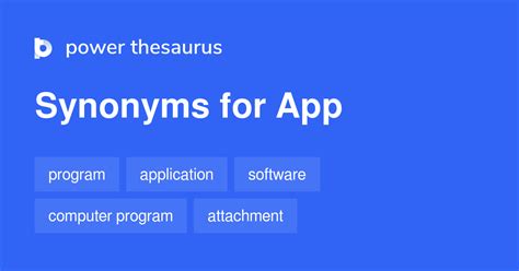Какие существуют синонимы для "app"?
