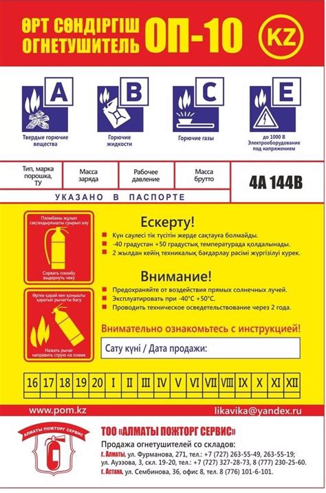 Какой смысл цифры на метке огнетушителя?