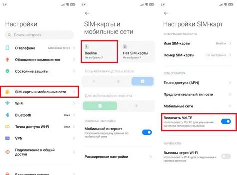 Как активировать вызов VoLTE SIM?