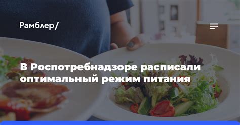 Как сформировать оптимальный режим питания?