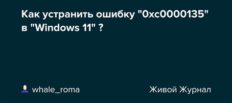 Как устранить ошибку 0xc0000135: инструкция для начинающих