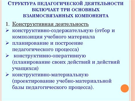 Ключевые аспекты статуса субъекта педагогической деятельности