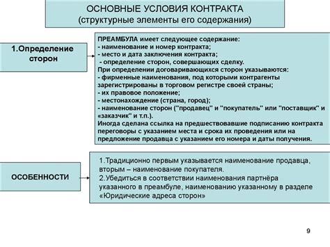 Ключевые особенности и элементы термового контракта