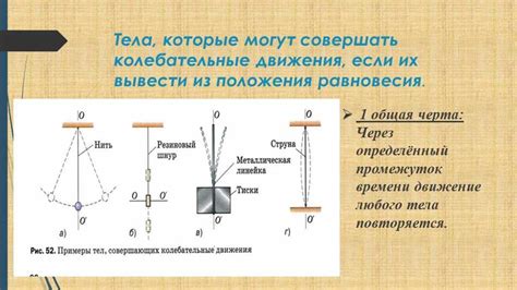 Колебательное движение: основные понятия и примеры