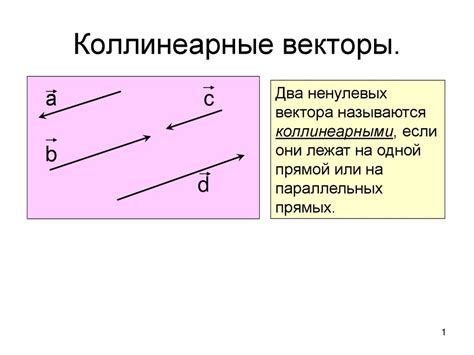 Коллинеарные векторы