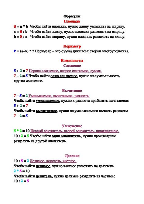 Компоненты и формула