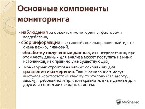 Компоненты мониторинга