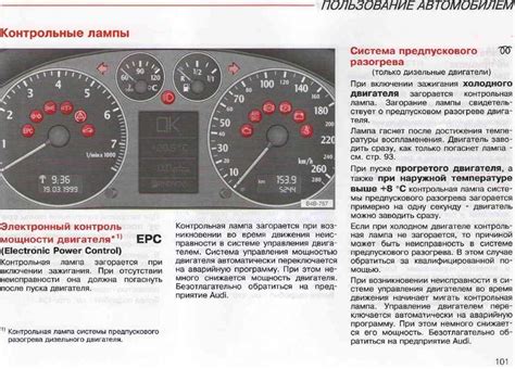 Контрольная лампа неисправности двигателя