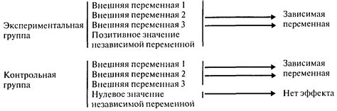 Контрольные и экспериментальные группы