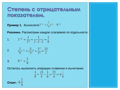 Концепция и особенности числа с отрицательной степенью