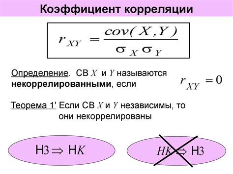 Коэффициент корреляции: определение и понятие