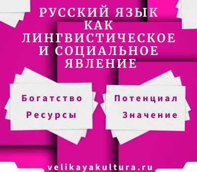 Лингвистическое явление: понятие и особенности