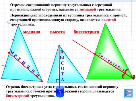 Медиана биссектриса – понятие и назначение