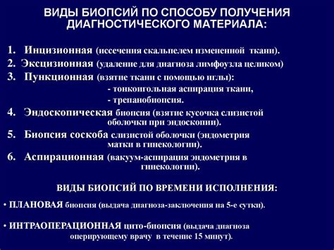 Методика проведения гистологического исследования биопсийного материала