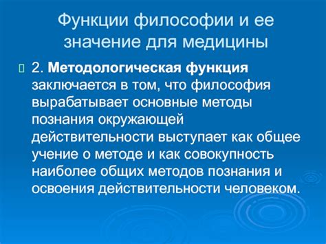 Методологическая функция: определение и значение