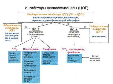 Механизм действия ненаркотических анальгетиков