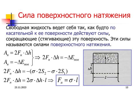 Молекулярное представление поверхностного натяжения