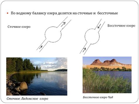 Назначение и использование сточных и бессточных озер