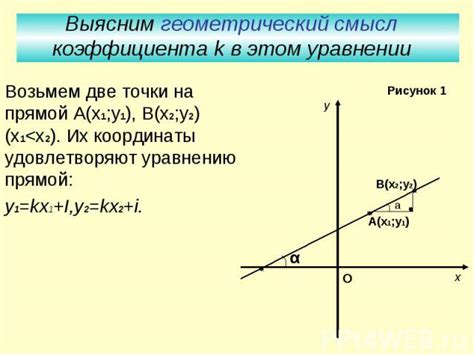 Назначение коэффициента в уравнении