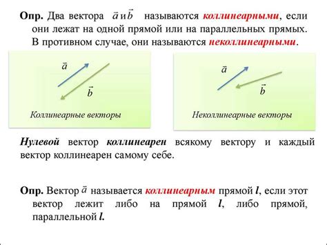 Неколлинеарные векторы