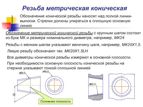 Обозначение и измерение номинального диаметра