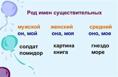 Общая информация о существительных