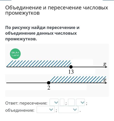 Объединение промежутков в точке