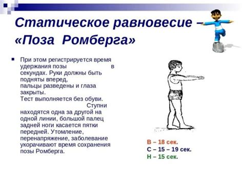 Объяснение сути пробы Ромберга