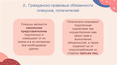 Обязанности опекуна по законодательству