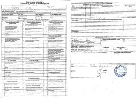 Обязательность диагностической карты