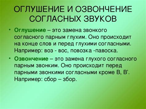 Оглушение звонкого согласного: основная причина и серьезные последствия