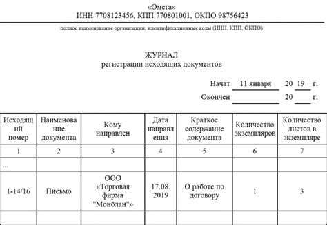 Определение журнала регистрации