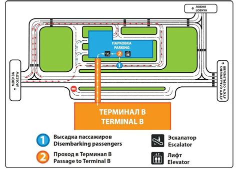 Определение местоположения паркинга терминала D