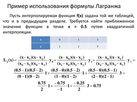 Определение метода интерполяции