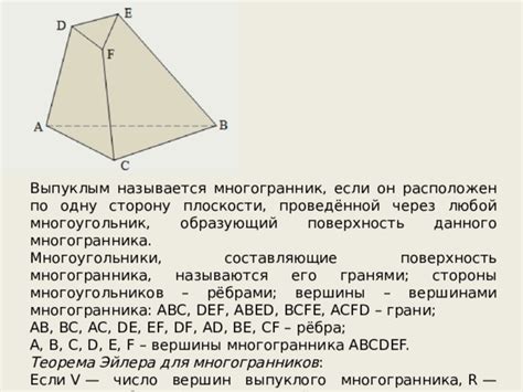 Определение многогранника и его составляющие