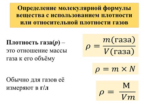 Определение молекулярной формулы газа