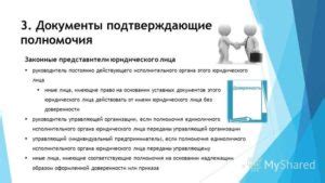 Определение наименования документа удостоверяющего полномочия представителя