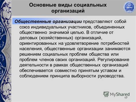 Определение общественно значимой организации