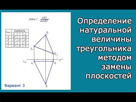 Определение относительных плоскостей проекции