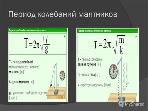 Определение периода колебаний