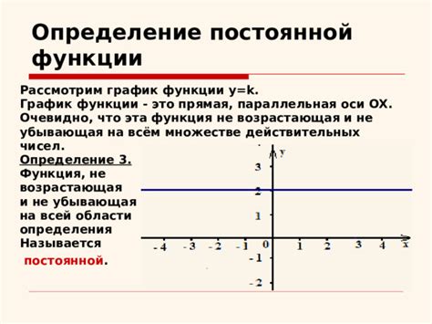 Определение постоянной функции