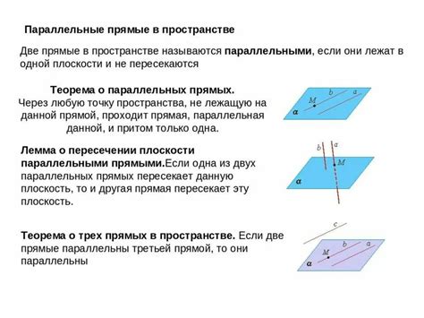 Определение прямой параллели плоскости