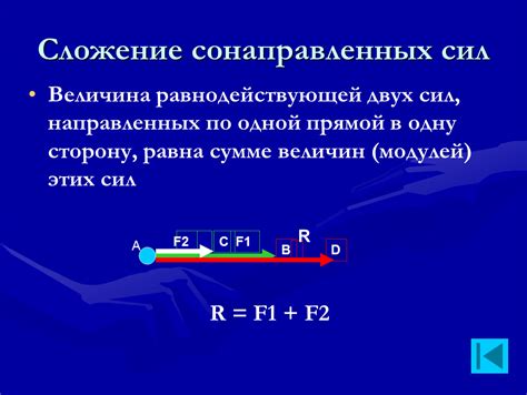 Определение сонаправленных сил