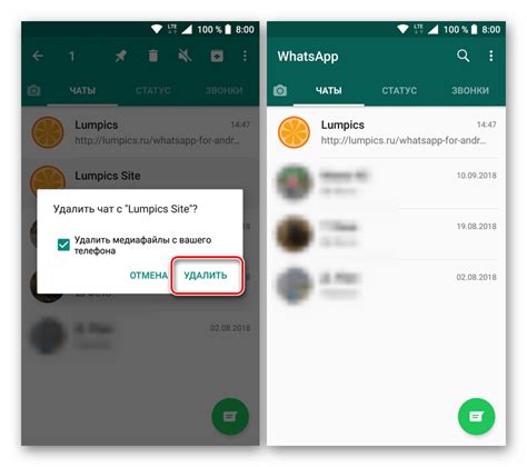 Определение статуса "удален" в WhatsApp