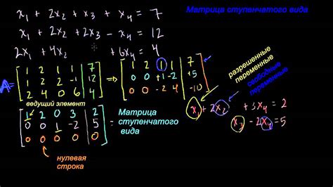 Определение ступенчатого вида матрицы