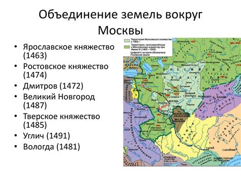 Определение территории объединения