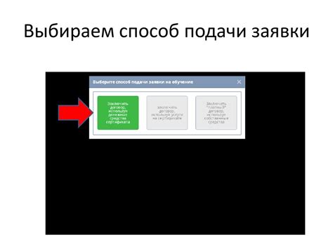 Определите наиболее удобный способ подачи заявки