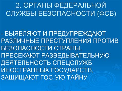 Органы безопасности: важность и сущность