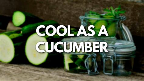 Оригинальное значение "cool as cucumber"